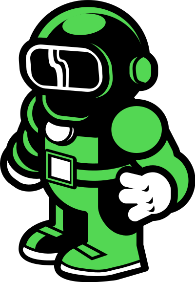 Green Spaceman clipart
