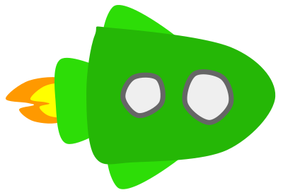 Green Spaceship clipart