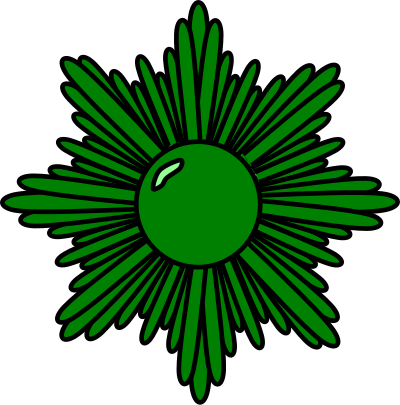Green starburst clipart