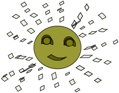 Green sun clipart