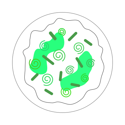 Green Swirl Sugar Cookie - Solid clipart