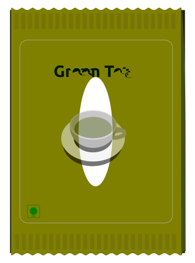 Green Tea Sachet clipart