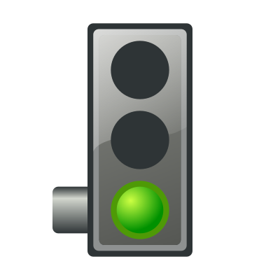 Green traffic light clipart