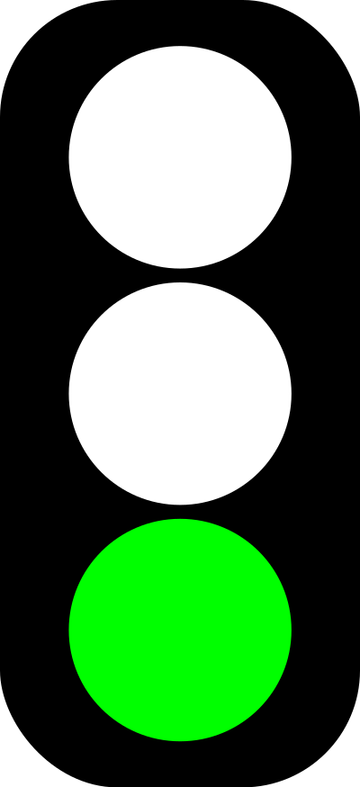 Green traffic light indicator clipart