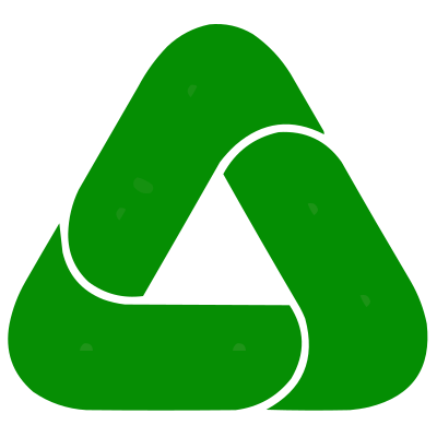 Green triangle recycle infographic clipart