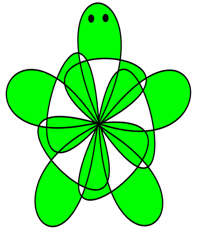 Green turtle clipart