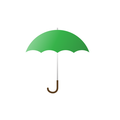 Green Umbrella clipart