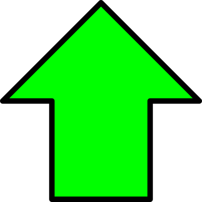 Green up arrow clipart