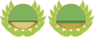 Green Wreath Plaques clipart