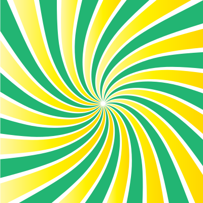 Green yellow radial beams clipart