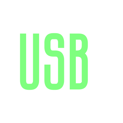 Green & Yellow USB Icon clipart