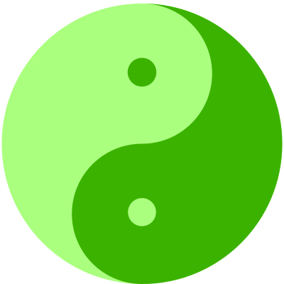 Green Ying and Yang clipart