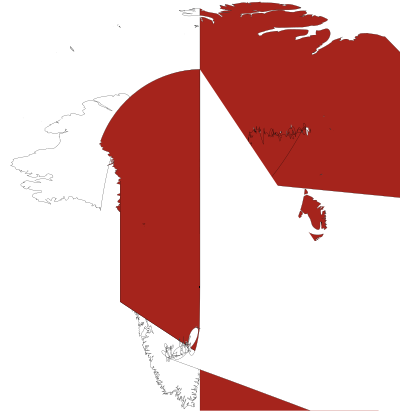 Greenland Map Flag clipart