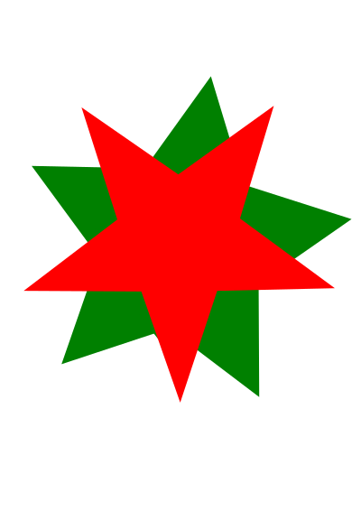 GreenRedStars clipart