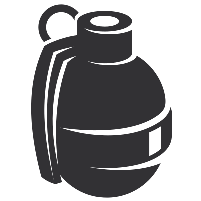 Grenade silhouette clipart