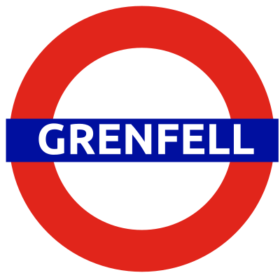 Grenfell fire underground sign clipart