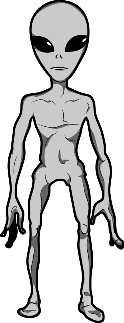 Grey Alien Humanoid clipart