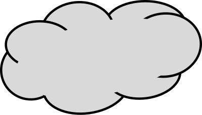 Grey cloud #1 clipart