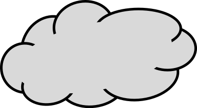 Grey cloud #2 clipart