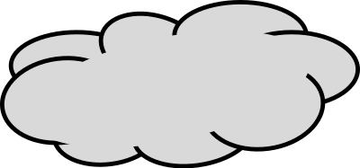 Grey cloud #3 clipart