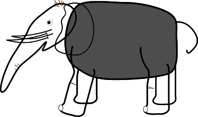 Grey Elephant clipart