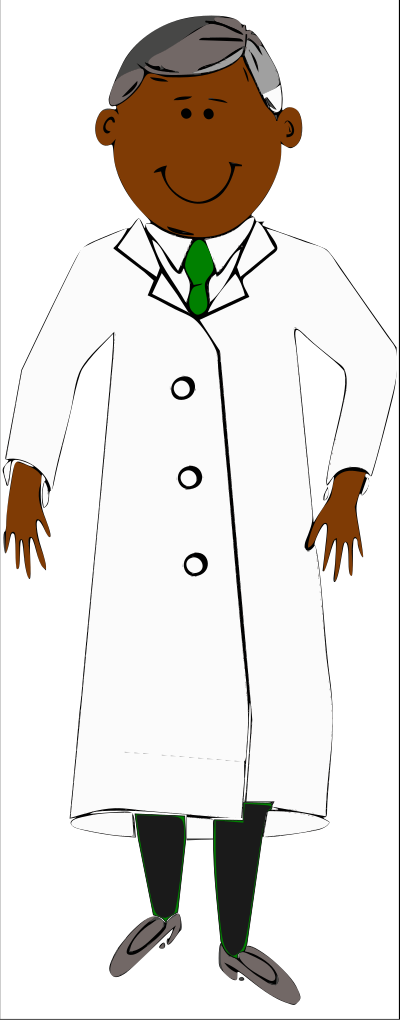 Grey-haired Scientist clipart