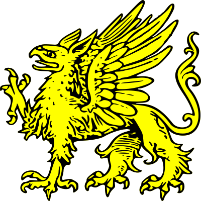 Griffin passant clipart