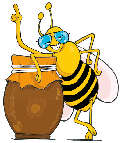 Grinning Honey Bee clipart