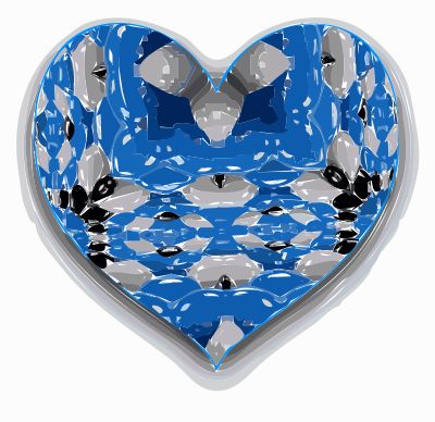 Groovy Hearts, hearts, Colorful, abstract, geometric, 1 clipart