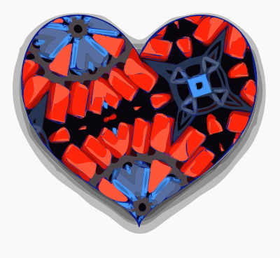 Groovy Hearts, hearts, Colorful, abstract, geometric, clipart