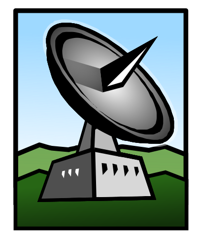 Ground tracking station colour clipart