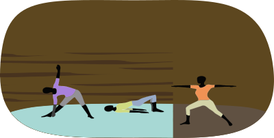Group Yoga Stretches clipart