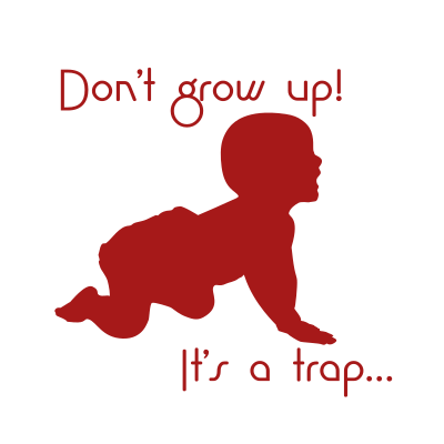 Grow-up trap for boys clipart