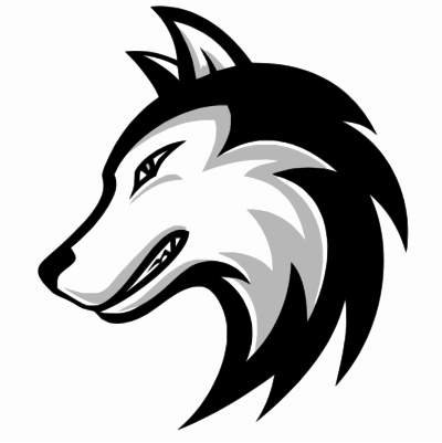 Growling Husky clipart