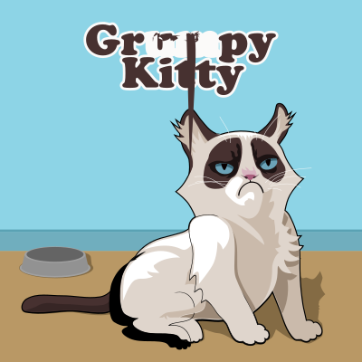 Grumpy Kitty clipart