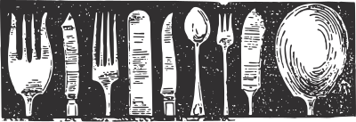 Grunge Silverware clipart