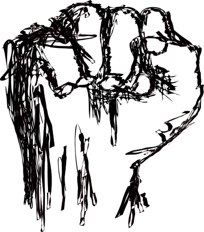 Grungy fist clipart