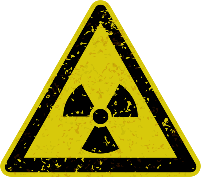 Grungy radiation warning sign clipart
