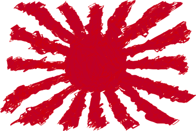 Grungy war flag (naval flag) of Japan clipart