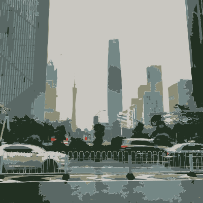 Guangzhou China new city clipart
