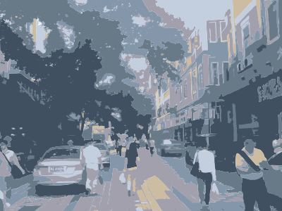 Guangzhou Walking Scene clipart