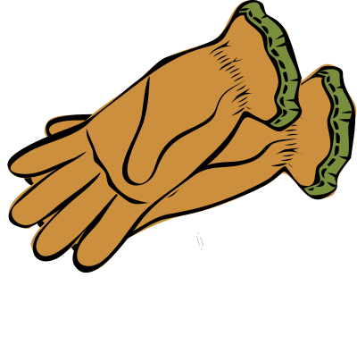 Guanti Remix (Brown & Green Gloves) clipart