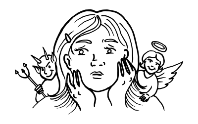 Guardian Angel And Devil clipart