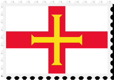 Guernsey flag stamp clipart