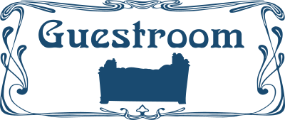 Guestroom door sign clipart