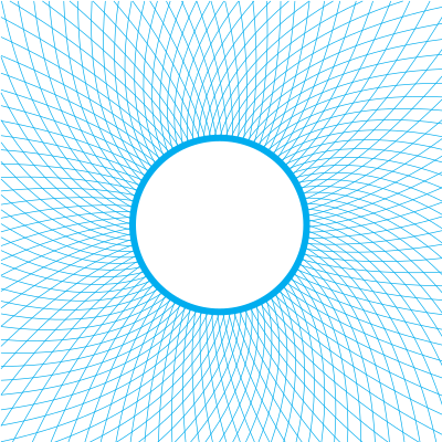 Guilloche blue lines clipart
