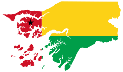 Guinea Bissau Flag Map clipart