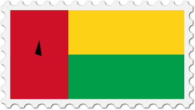 Guinea Bissau flag stamp clipart
