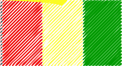 Guinea flag linear clipart