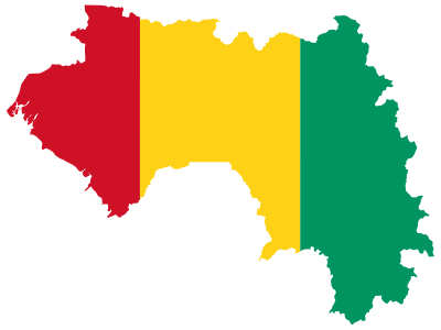 Guinea Flag Map clipart
